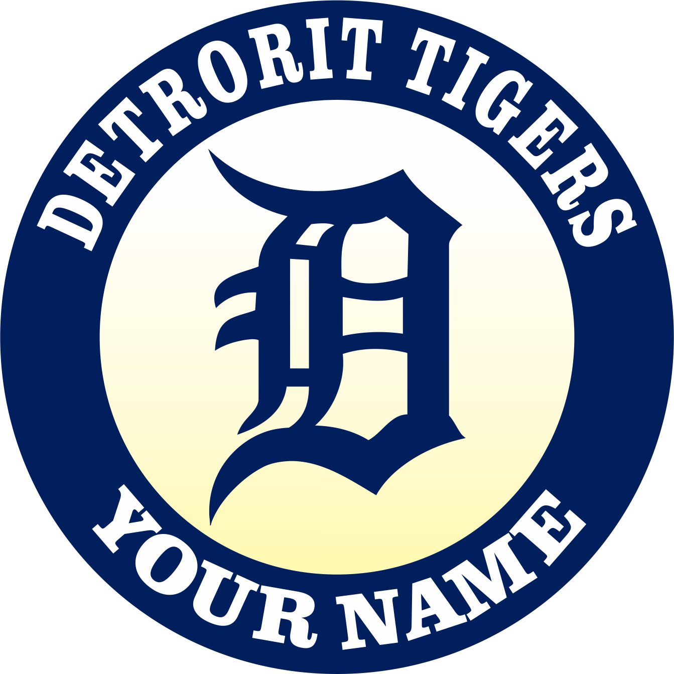 Detroit Tigers Customized Logo vinyl decal